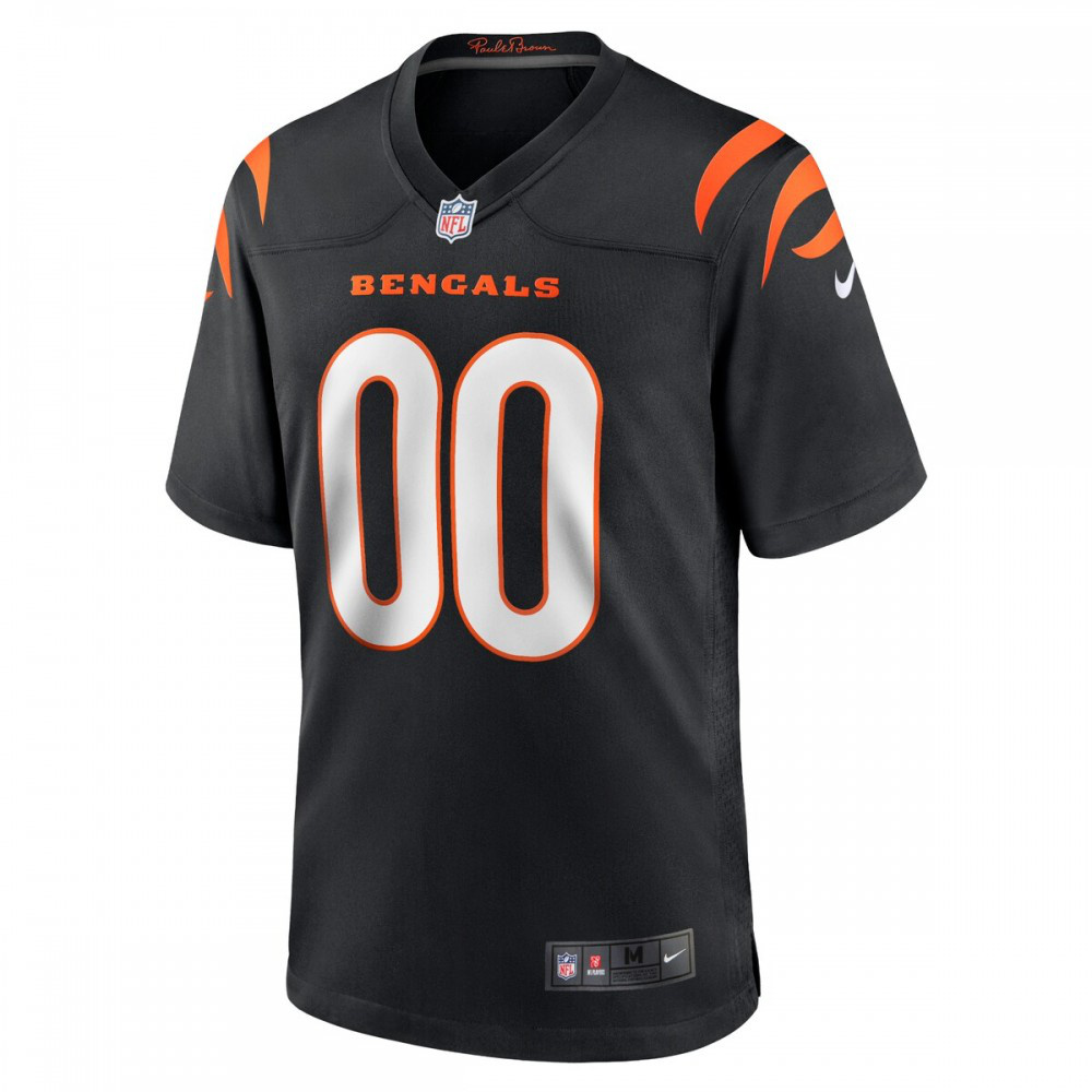 Cincinnati Bengals Nike Youth Logo Game Custom Jersey - Black-GridironStore